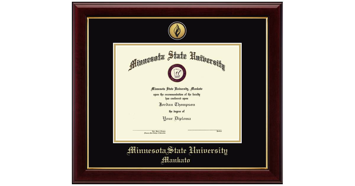 Gold Engraved Medallion Diploma Frame in Gallery Minnesota State ...