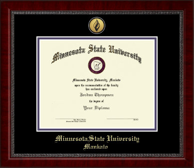 Minnesota State University, Mankato diploma frame - Gold Engraved Medallion Diploma Frame in Sutton