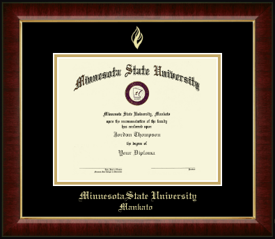 Minnesota State University, Mankato diploma frame - Gold Embossed Diploma Frame in Murano
