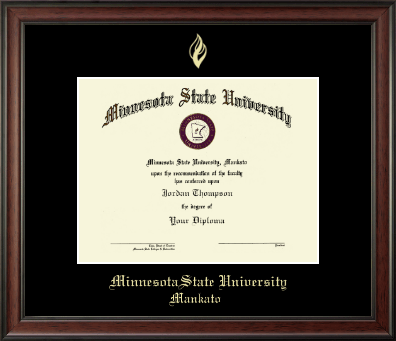 Minnesota State University, Mankato diploma frame - Gold Embossed Diploma Frame in Studio