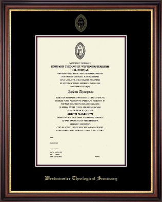 Westminster Theological Seminary diploma frame - Gold Embossed Diploma Frame in Regency Gold