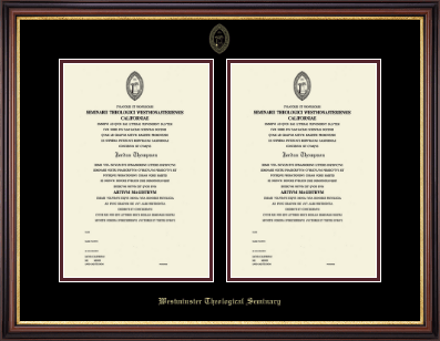 Westminster Theological Seminary diploma frame - Double Diploma Frame in Regency Gold