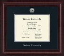 Nelson University diploma frame - Presidential Silver Engraved Diploma Frame in Premier
