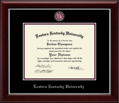 Eastern Kentucky University diploma frame - Masterpiece Medallion Diploma Frame in Gallery Silver