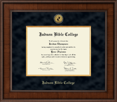 Judson Bible College diploma frame - Presidential Gold Engraved Diploma Frame in Madison
