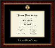 Judson Bible College diploma frame - Gold Engraved Medallion Diploma Frame in Murano