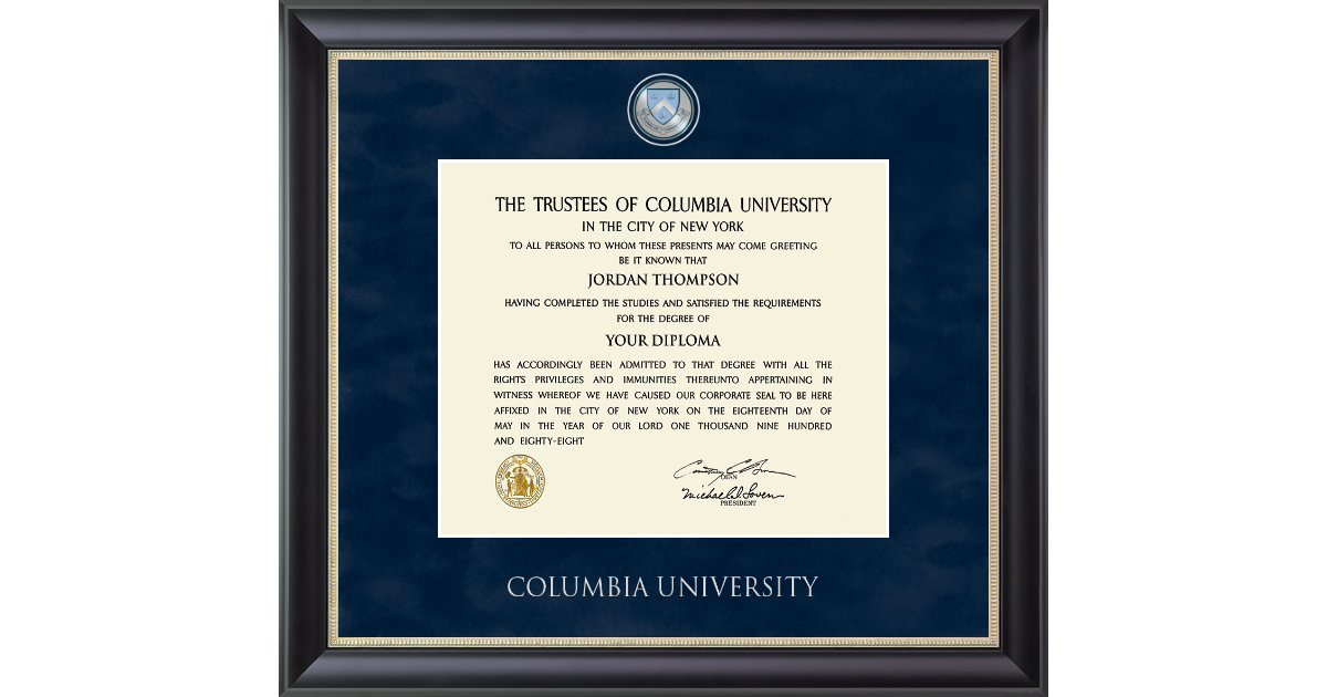 コレクション diploma Regal Diploma Frame in Noir Columbia University - Item #441006