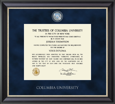 Columbia University diploma frame - Regal Diploma Frame in Noir