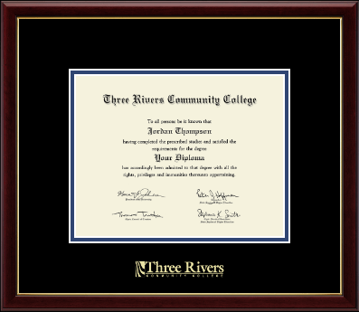 Three Rivers Community College diploma frame - Gold Embossed Diploma Frame in Galleria