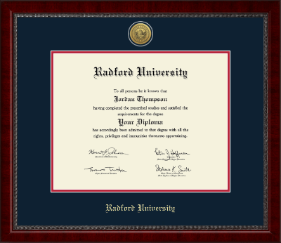 Radford University diploma frame - Gold Engraved Medallion Diploma Frame in Sutton
