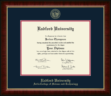 Radford University diploma frame - Gold Embossed Diploma Frame in Murano