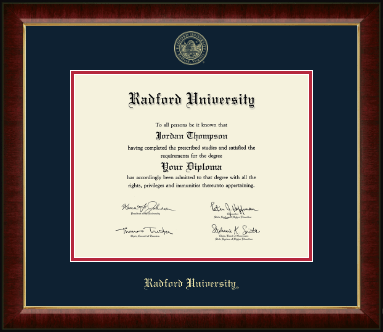 Radford University diploma frame - Gold Embossed Diploma Frame in Murano