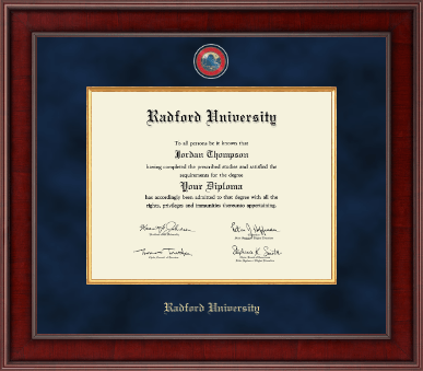 Radford University diploma frame - Presidential Masterpiece Diploma Frame in Jefferson
