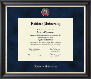 Radford University diploma frame - Regal Diploma Frame in Noir