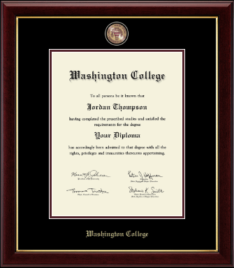 Washington College diploma frame - Masterpiece Medallion Diploma Frame in Gallery