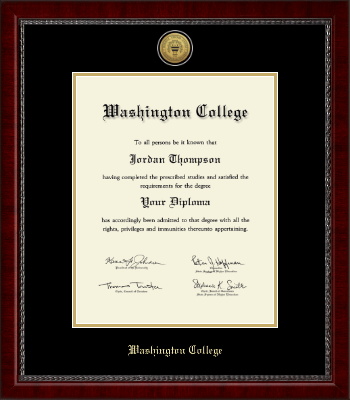 Washington College diploma frame - Gold Engraved Medallion Diploma Frame in Sutton