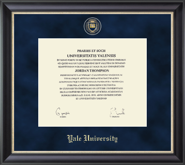 Yale University diploma frame - Regal Diploma Frame in Noir