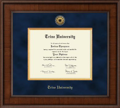 Trine University diploma frame - Presidential Gold Engraved Diploma Frame in Madison