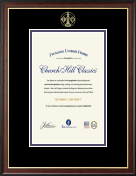 Phi Upsilon Omicron certificate frame - Gold Embossed Certificate Frame in Studio Gold