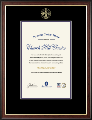 Phi Upsilon Omicron certificate frame - Gold Embossed Certificate Frame in Studio Gold