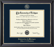 University of Michigan diploma frame - Masterpiece Medallion Diploma Frame in Noir