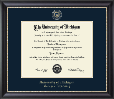 University of Michigan diploma frame - Masterpiece Medallion Diploma Frame in Noir