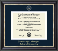 University of Michigan diploma frame - Masterpiece Medallion Diploma Frame in Noir