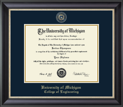 University of Michigan diploma frame - Masterpiece Medallion Diploma Frame in Noir