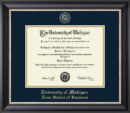 University of Michigan diploma frame - Masterpiece Medallion Diploma Frame in Noir
