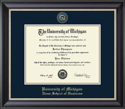 University of Michigan diploma frame - Masterpiece Medallion Diploma Frame in Noir