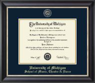 University of Michigan diploma frame - Masterpiece Medallion Diploma Frame in Noir