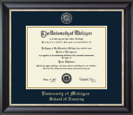 University of Michigan diploma frame - Masterpiece Medallion Diploma Frame in Noir