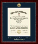 University of South Carolina Aiken diploma frame - Gold Engraved Medallion Diploma Frame in Sutton