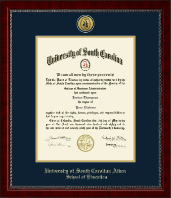University of South Carolina Aiken diploma frame - Gold Engraved Medallion Diploma Frame in Sutton