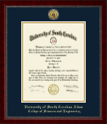 University of South Carolina Aiken diploma frame - Gold Engraved Medallion Diploma Frame in Sutton