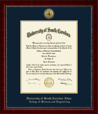 University of South Carolina Aiken diploma frame - Gold Engraved Medallion Diploma Frame in Sutton