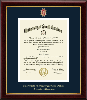 University of South Carolina Aiken diploma frame - Masterpiece Medallion Diploma Frame in Gallery