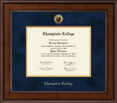 Champlain College diploma frame - Presidential Gold Engraved Diploma Frame in Madison