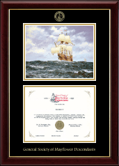 The Mayflower Society certificate frame - Prosperous Wind Certificate Frame in Gallery