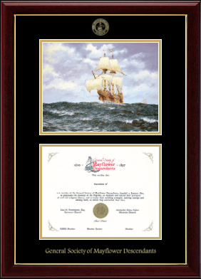 The Mayflower Society certificate frame - Prosperous Wind Certificate Frame in Gallery