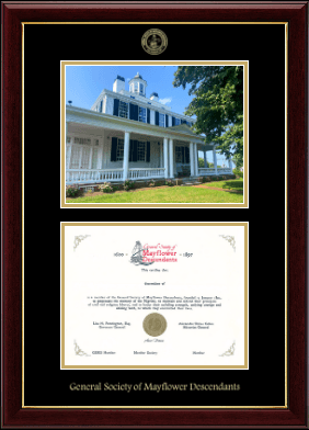 The Mayflower Society certificate frame - Historical House Certificate Frame in Gallery