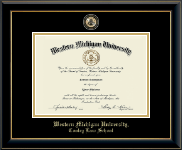 Western Michigan University diploma frame - Masterpiece Medallion Diploma Frame in Onyx Gold