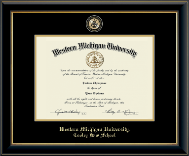 Western Michigan University diploma frame - Masterpiece Medallion Diploma Frame in Onyx Gold