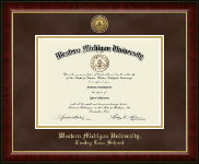 Western Michigan University diploma frame - Gold Engraved Medallion Diploma Frame in Murano