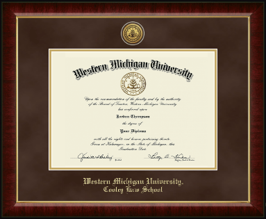 Western Michigan University diploma frame - Gold Engraved Medallion Diploma Frame in Murano