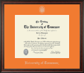 The University of Tennessee Knoxville diploma frame - Silver Embossed Diploma Frame in Studio