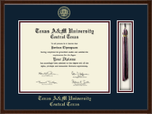 Texas A&M University Central Texas diploma frame - Tassel & Cord Diploma Frame in Delta