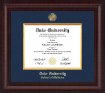 Duke University diploma frame - Presidential Masterpiece Diploma Frame in Premier