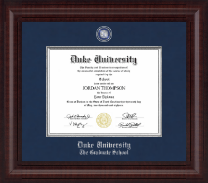 Duke University diploma frame - Presidential Pewter Masteriece Diploma Frame in Premier