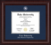 Duke University diploma frame - Presidential Pewter Masteriece Diploma Frame in Premier